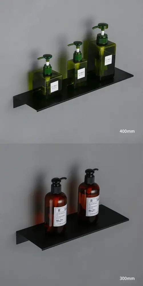 Modern black and white aluminum alloy organizer shelf bathroom rack