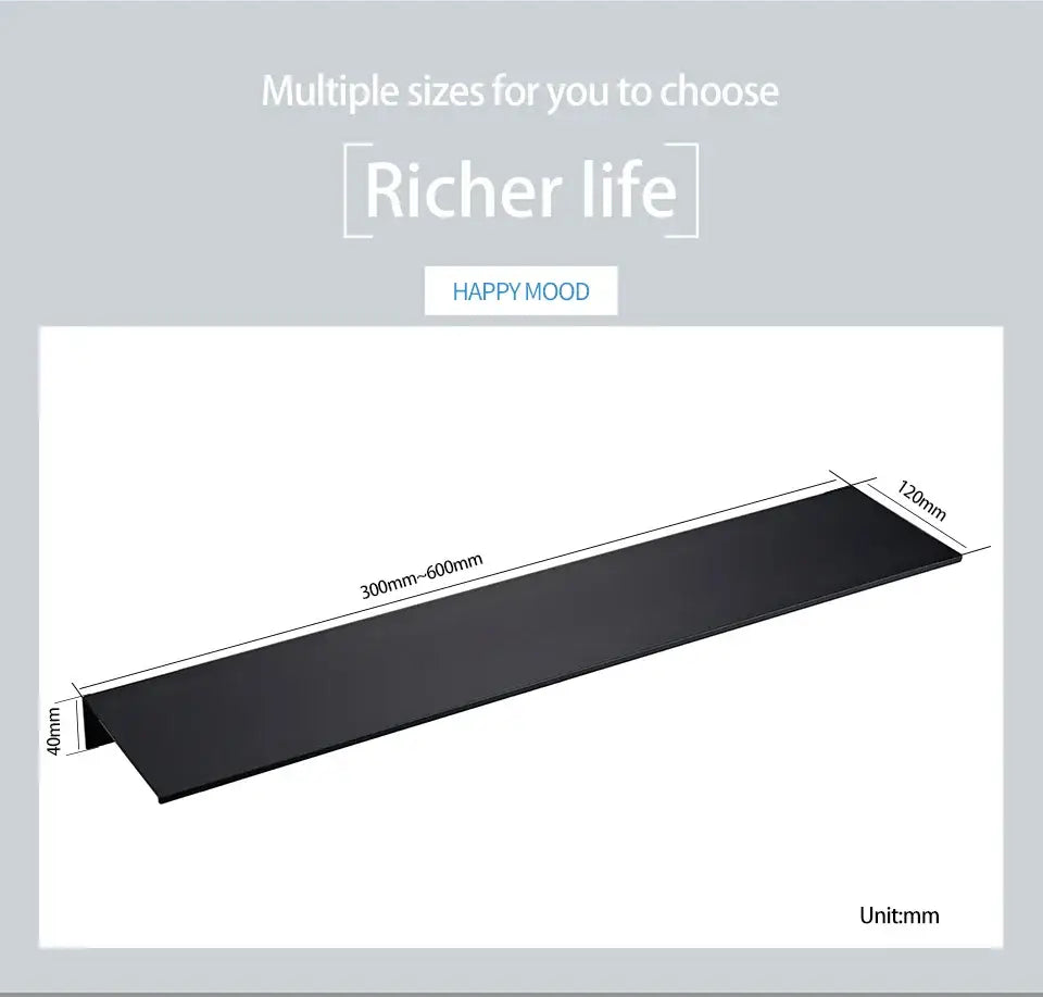 Modern black and white aluminum alloy organizer shelf bathroom rack