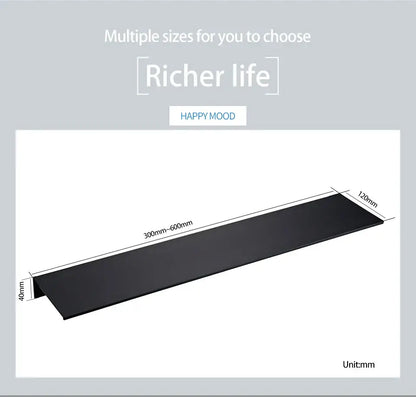 Modern black and white aluminum alloy organizer shelf bathroom rack