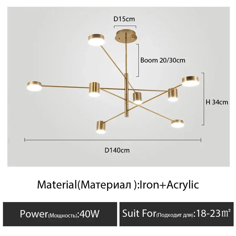 Modern black chandelier with frosted glass – living room light