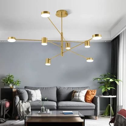 Modern black chandelier with frosted glass – living room light