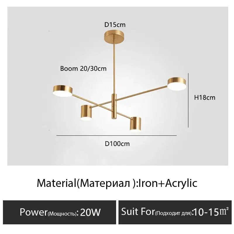 Modern black chandelier with frosted glass – living room light