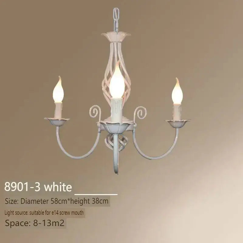Modern black iron scrollwork chandelier living room light
