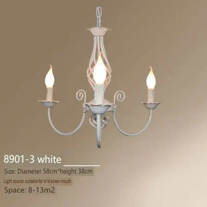 Modern black iron scrollwork chandelier living room light