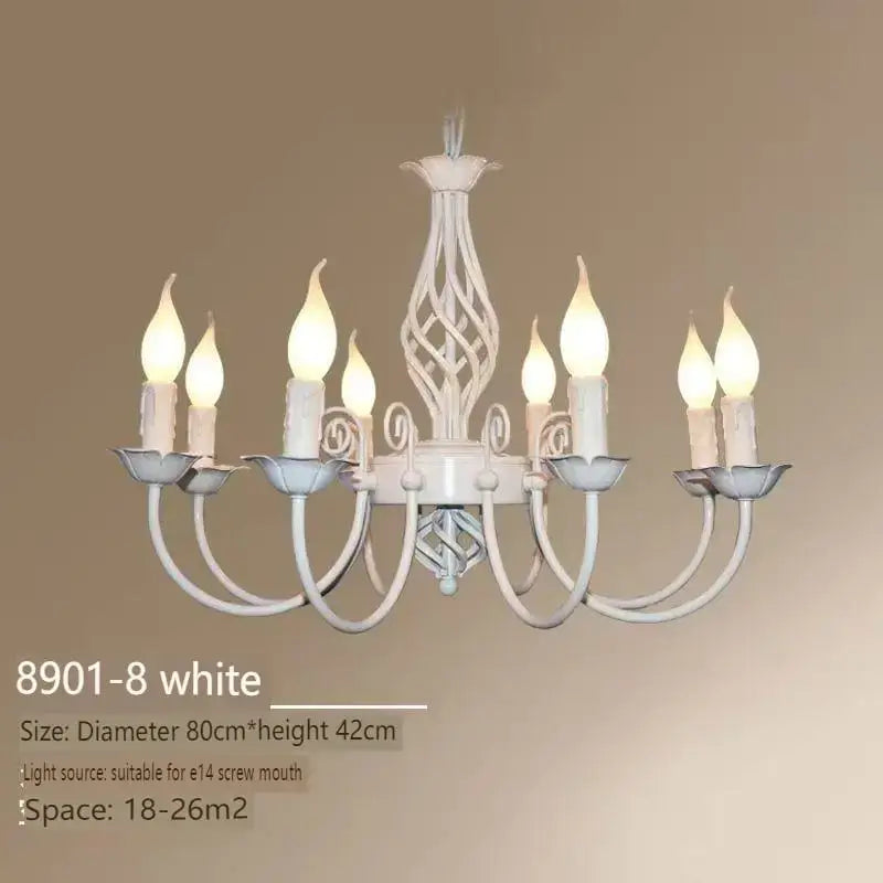 Modern black iron scrollwork chandelier living room light