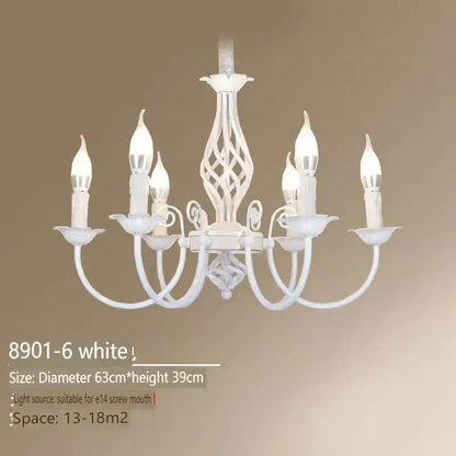 Modern black iron scrollwork chandelier living room light