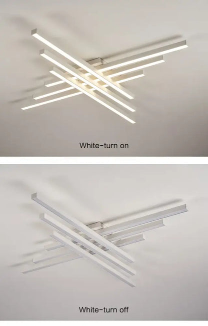 Modern black chandelier square led light for living room