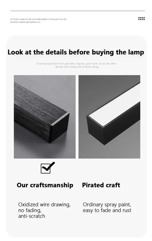Modern black chandelier square led light for living room