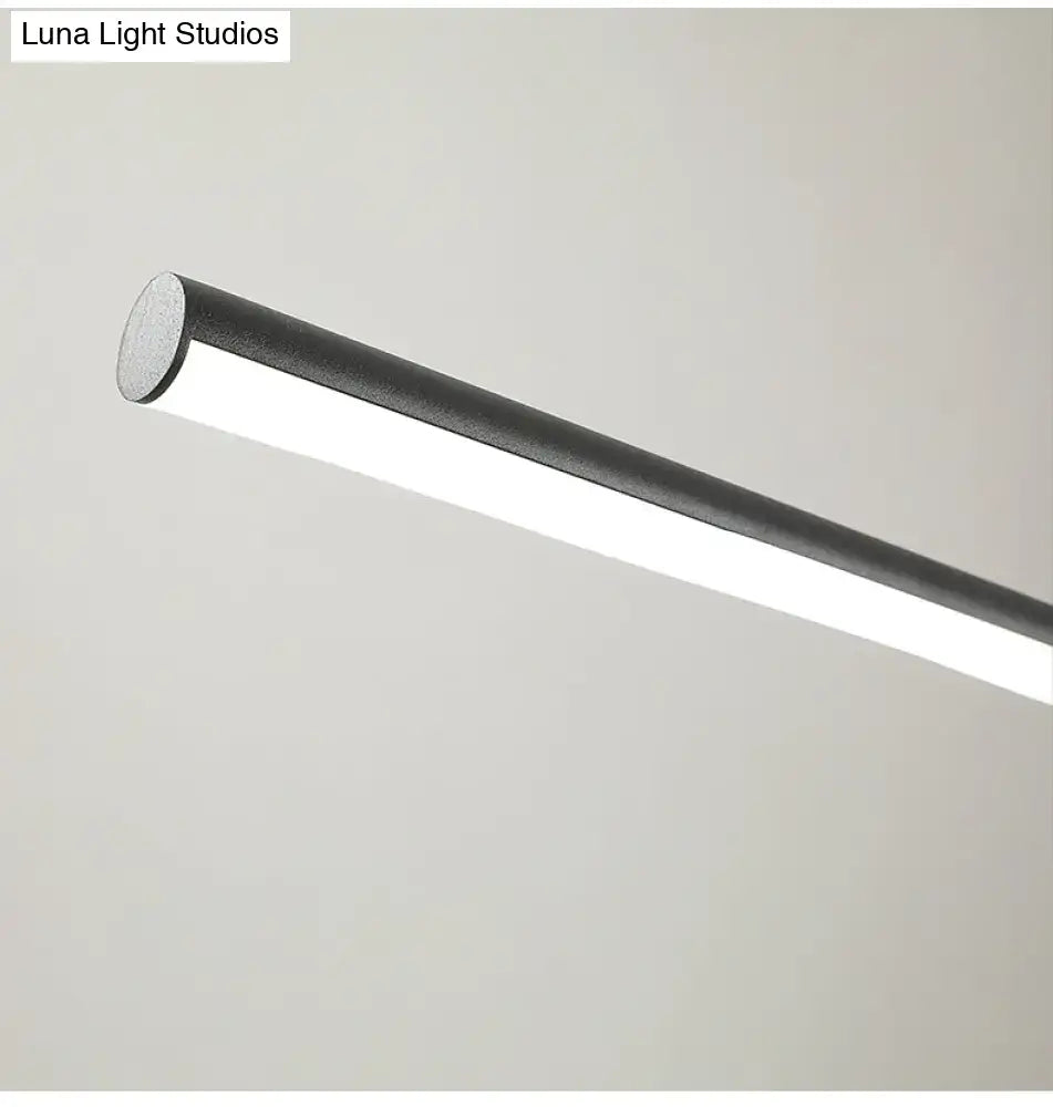 Modern black metal led pendant light for dining room island