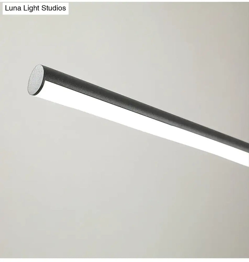 Modern black metal led pendant light for dining room island