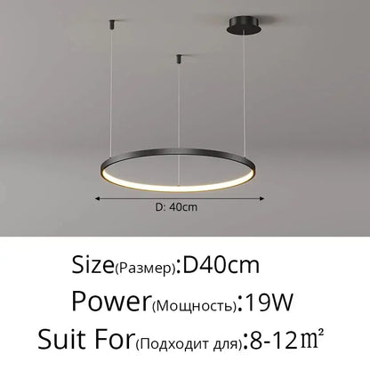 Modern black & gold pendant light living room dimmable