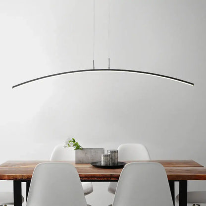 Modern black & white arch led pendant light for kitchen island