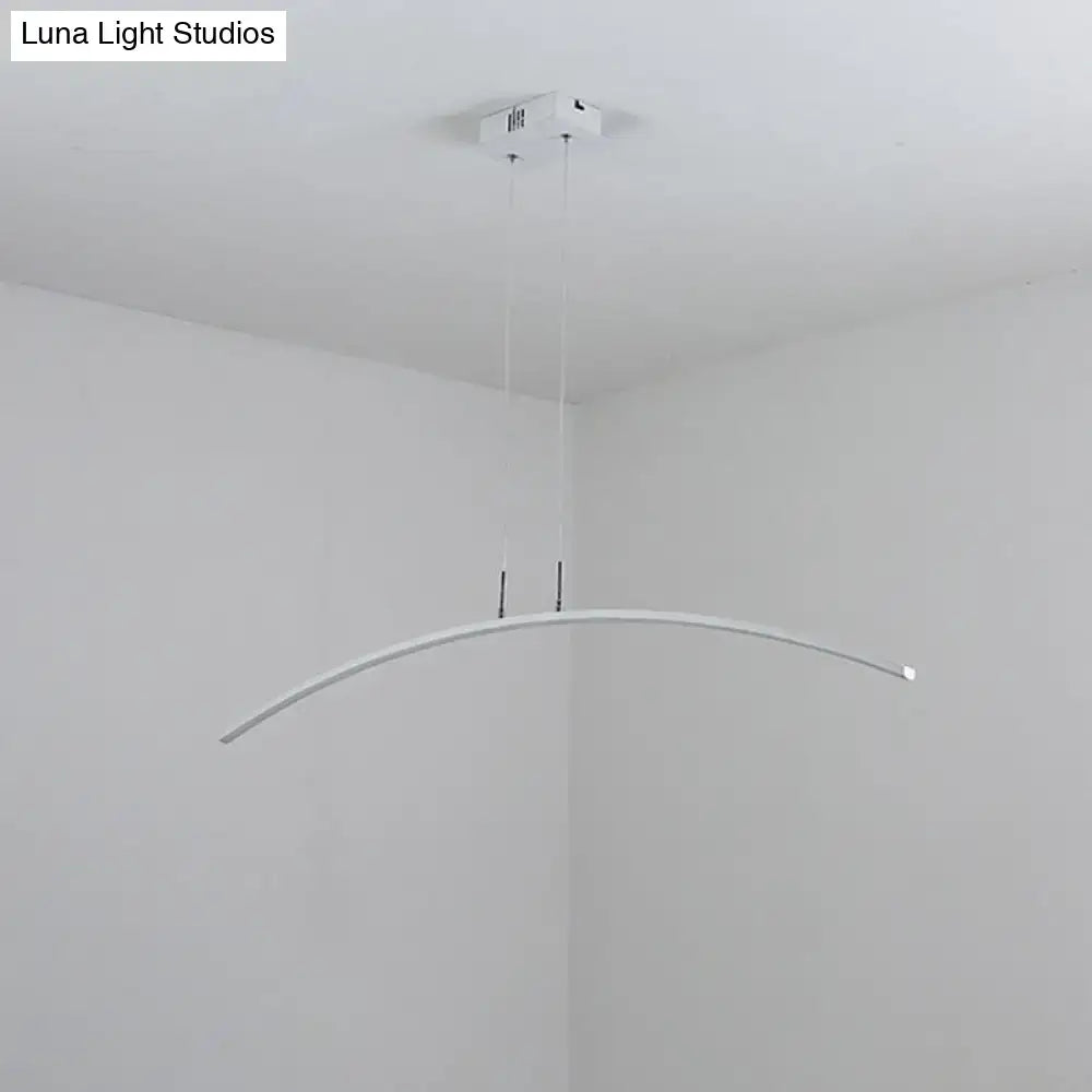 Modern black & white arch led pendant light for kitchen island