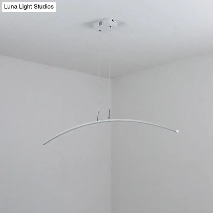 Modern black & white arch led pendant light for kitchen island