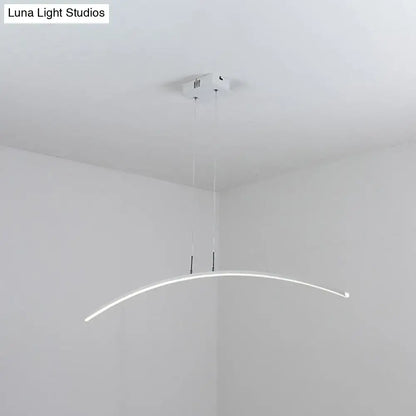Modern black & white arch led pendant light for kitchen island