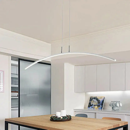 Modern black & white arch led pendant light for kitchen island