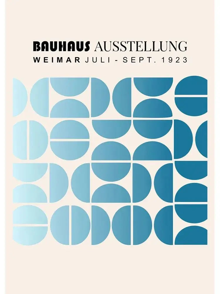 Modern bauhaus canvas print living room geometric wall art
