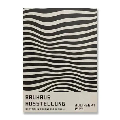 Modern bauhaus canvas print living room abstract geometric poster
