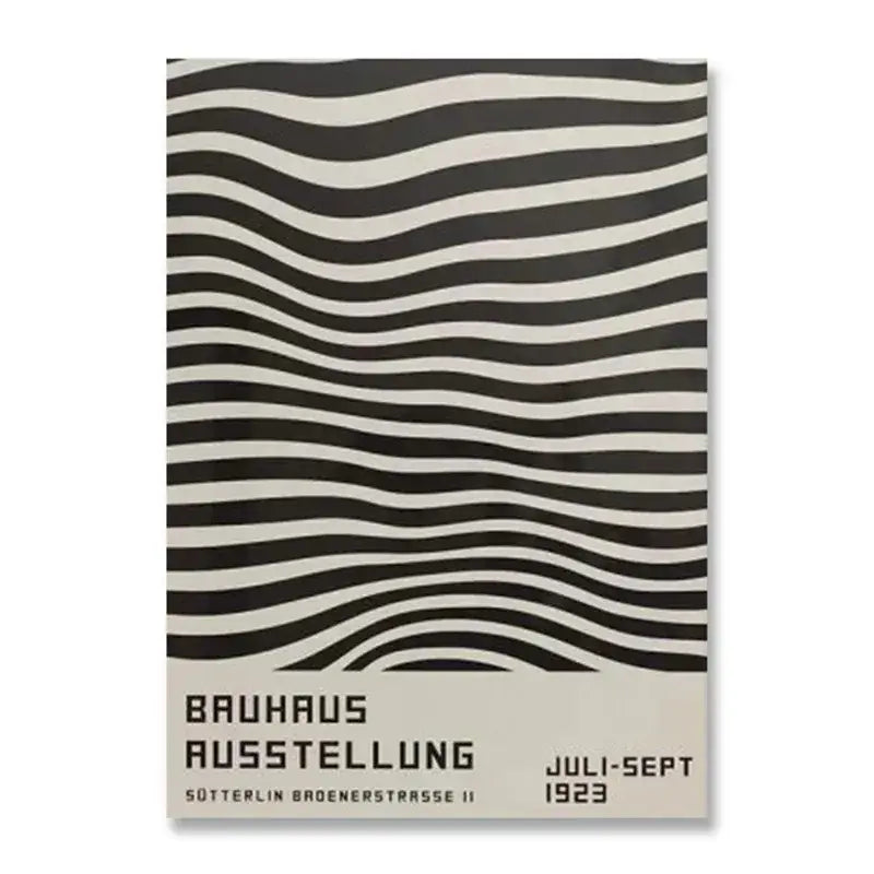 Minimalist teal bauhaus exhibition canvas print living room decor