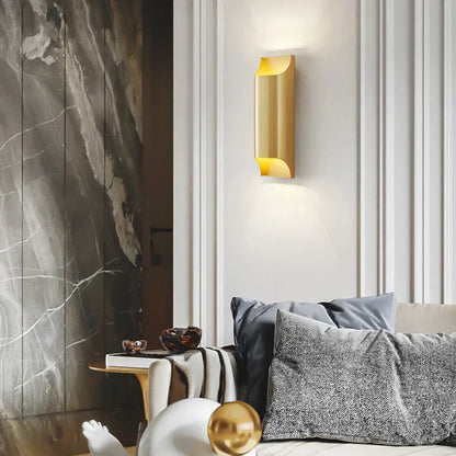 DecorBites™ Modern Brass LED Wall Lamp