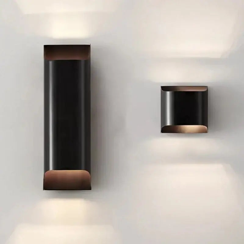 Modern black & bronze led wall lamp for bedroom minimalist decor
