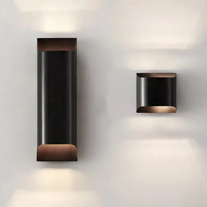 Modern black & bronze led wall lamp for bedroom minimalist decor