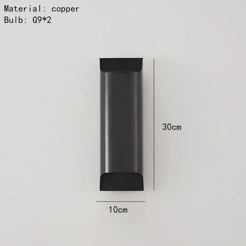 Modern black & bronze led wall lamp for bedroom minimalist decor