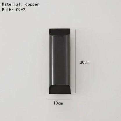 Modern black & bronze led wall lamp for bedroom minimalist decor