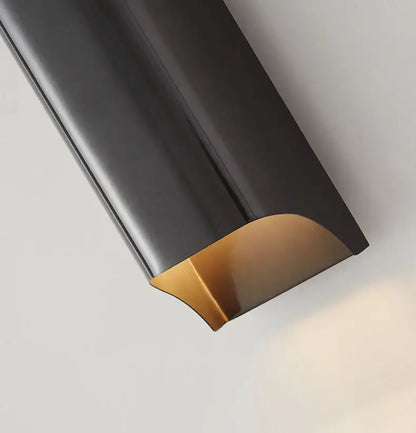 Modern black & bronze led wall lamp for bedroom minimalist decor