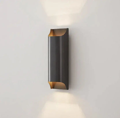 Modern black & bronze led wall lamp for bedroom minimalist decor