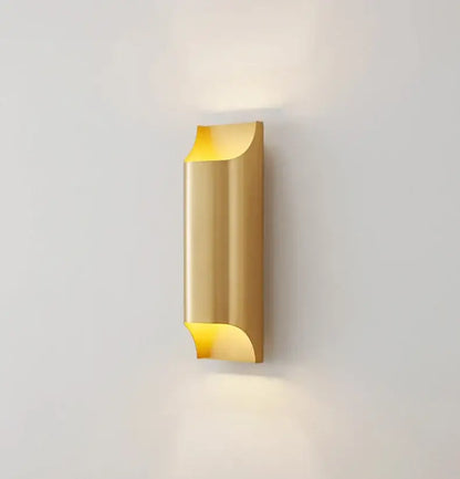 Modern black & bronze led wall lamp for bedroom minimalist decor