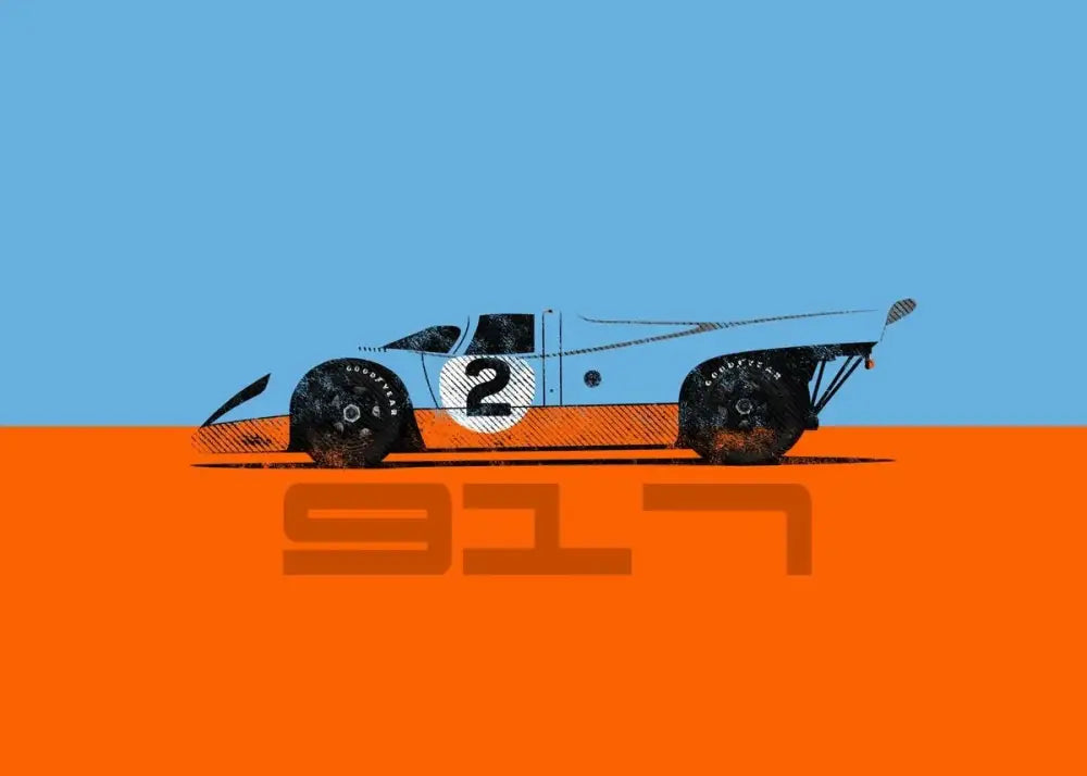 Modern cartoon racing car canvas set bedroom wall art
