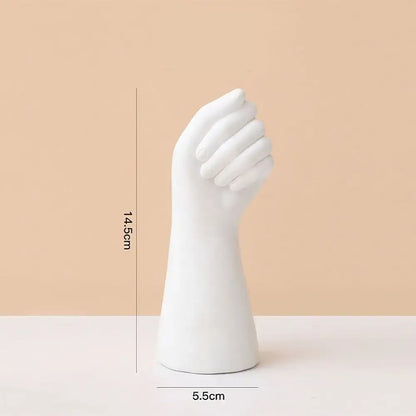 Modern white ceramic arm vase living room flower holder