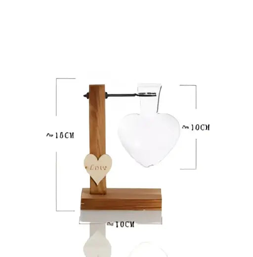 Modern crystal glass test tube vase trio living room wooden stand