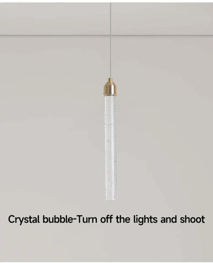 Modern gold crystal pendant light for dining room