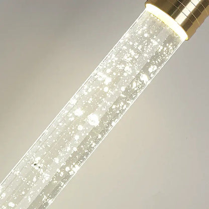 Modern gold crystal pendant light for dining room