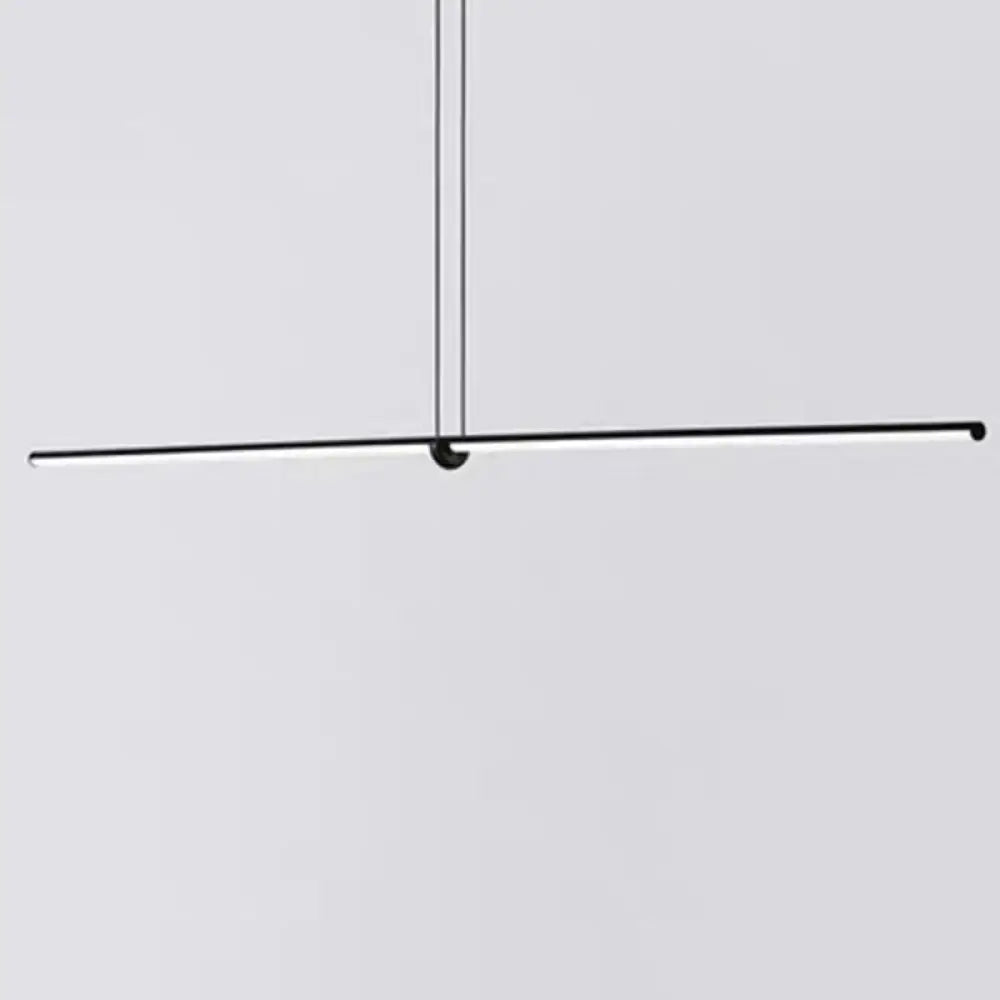 Modern black designer line art pendant light for dining room