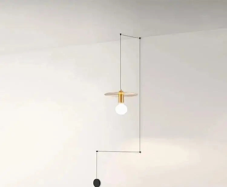 Modern brass geometric pendant light dining room diy home decor