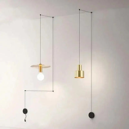 Modern brass geometric pendant light dining room diy home decor