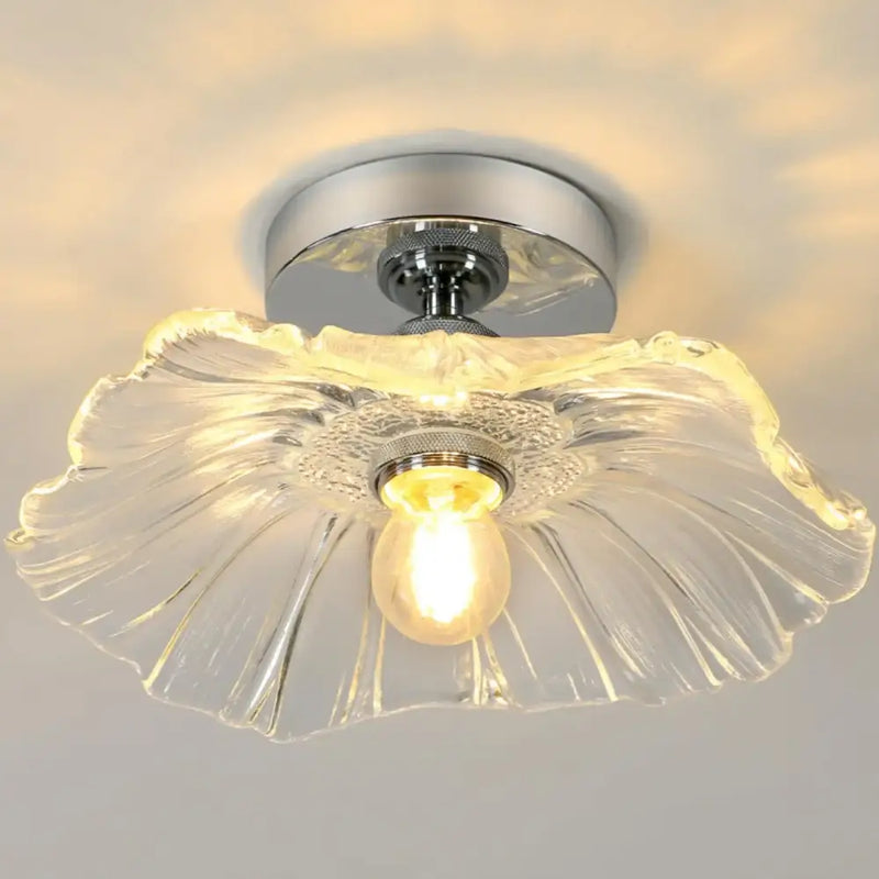Modern flower vintage glass ceiling light for bedroom