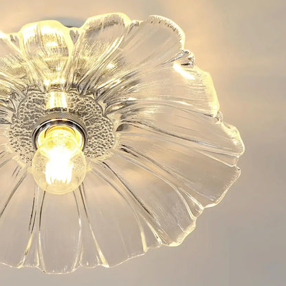 Modern flower vintage glass ceiling light for bedroom