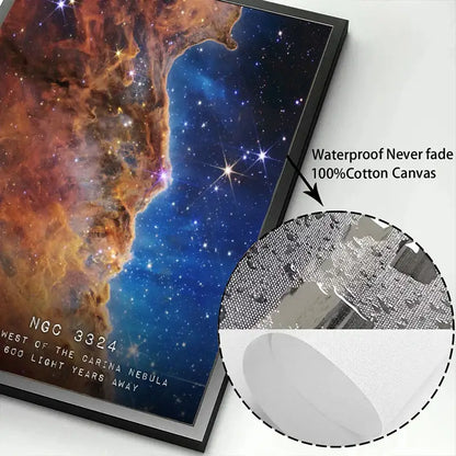 Modern galaxy canvas wall art set of 6 – living room framed prints