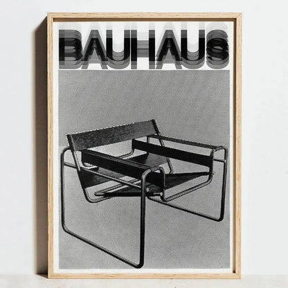 Modern geometric bauhaus wall art living room framed poster