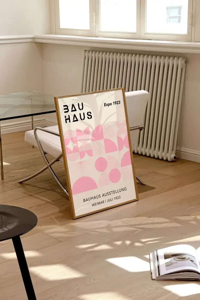 Minimalist bauhaus geometric canvas print living room wall art