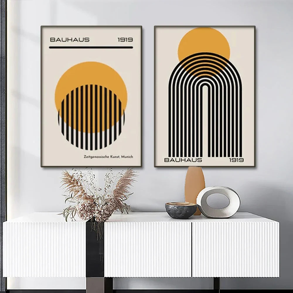 DecorBites™ Modern Geometric Canvas Wall Art Prints