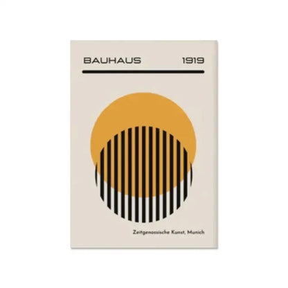 Bauhaus geometric canvas wall art living room set