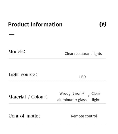 Modern black glass dining table pendant light