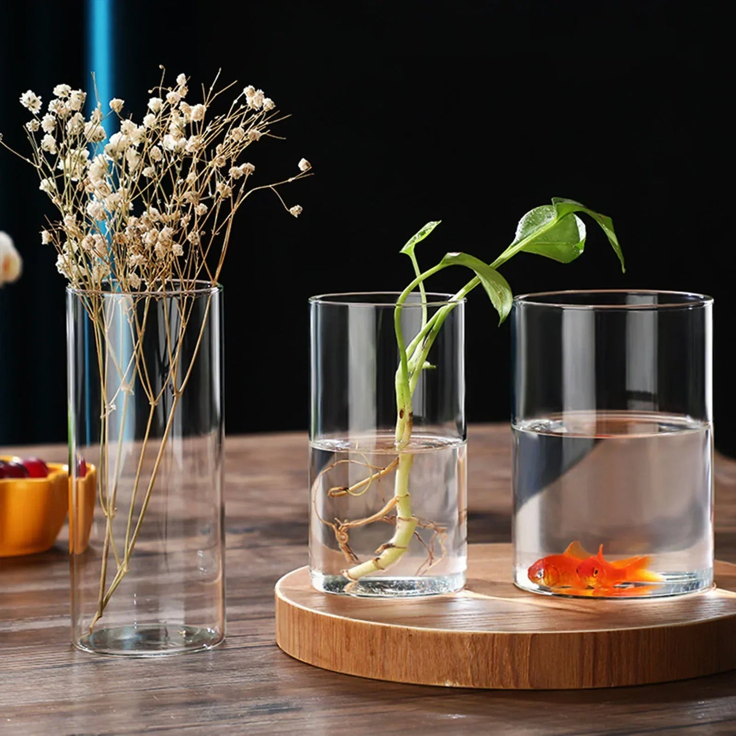 DecorBites™ Modern Glass Hydroponic Vase for Wedding Decor