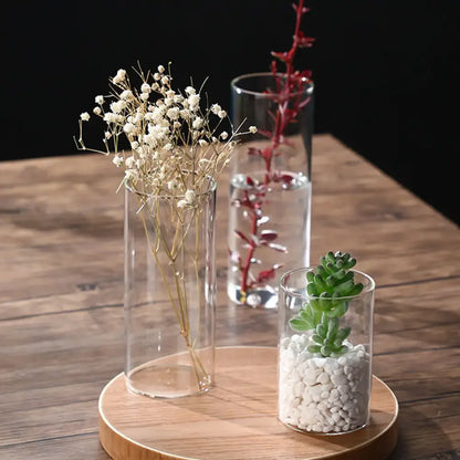 Modern glass hydroponic vase living room wedding decor fish tank