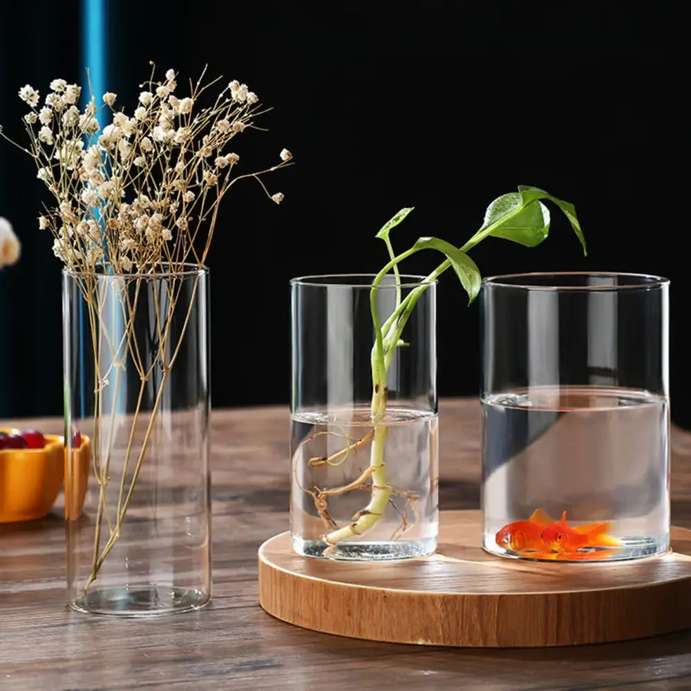 Modern glass hydroponic vase living room wedding decor fish tank